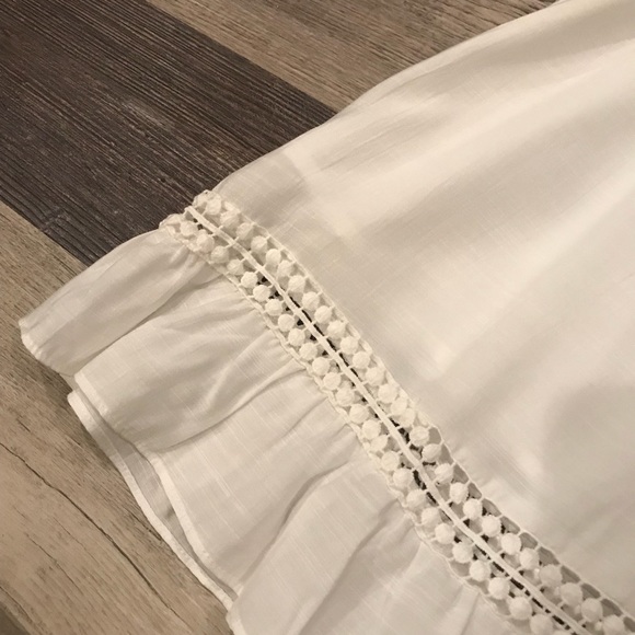 NWT Boho White Mini Dress - Picture 4 of 7